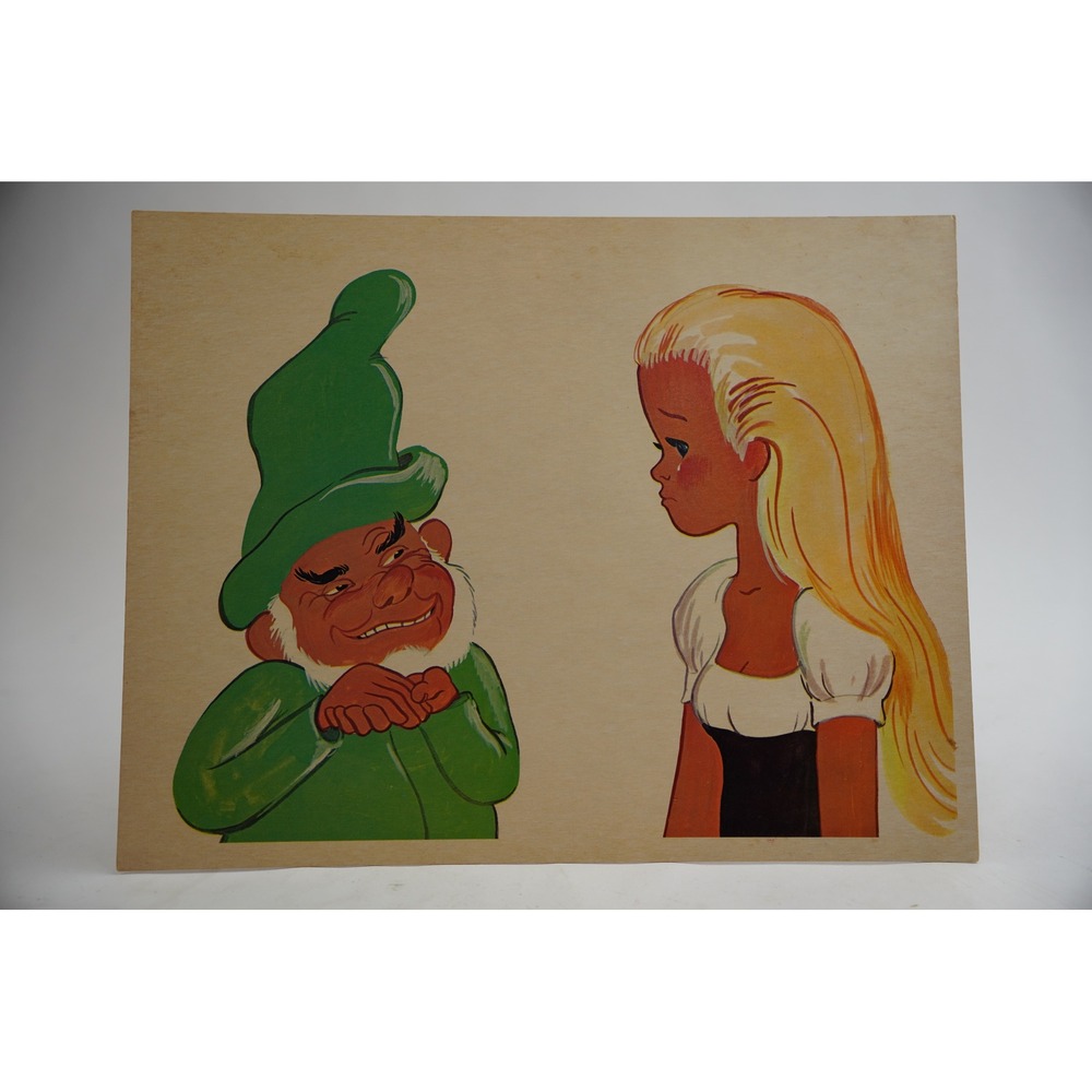 Cooper Films‎ Rumpelstiltskin Art Card 1970 Vintage 12.5x10 Poster Illustration